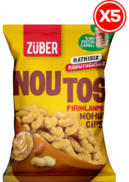 Noutos Nohut Cipsi %100 Fıstık Ezmeli 55GR x 5 Adet