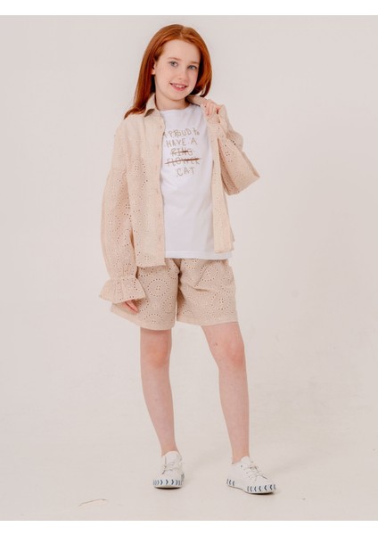 Kız Çocuk Fisto Gömlek T-Shirt Ikili Takım 1804 fiyatları