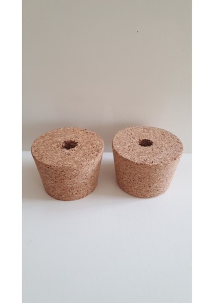 Mantar Tıpa 10LT Su Bidonu/4.5lt Cam Damacana Delikli (2 ADET)(46MMX36MM H30MM)