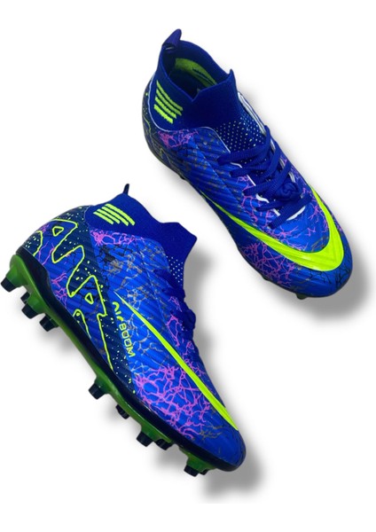 Çoraplı Krampon Mavi Sarı Desenli