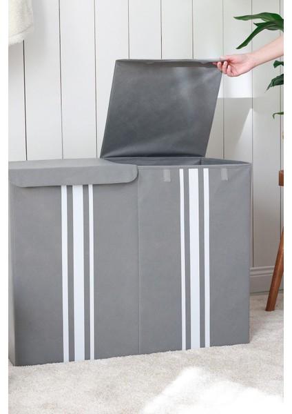 Gri Katlanabilir Çamaşır ve Oyuncak Saklama Sepeti 72x36x56 fiyatları