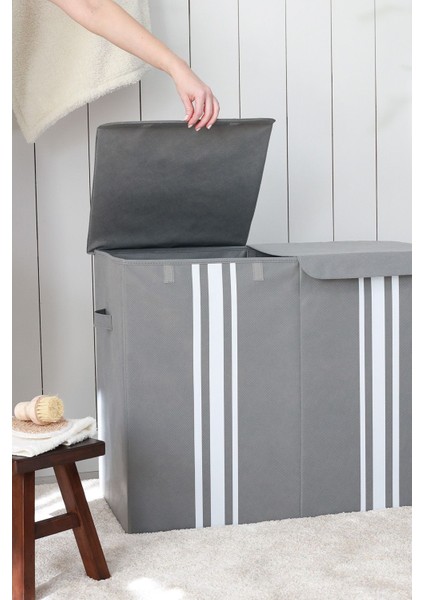 Gri Katlanabilir Çamaşır ve Oyuncak Saklama Sepeti 72x36x56 modelleri