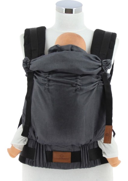 Bebekle Büyüyen %100 Pamuklu 0-4 Yaş Koyu Gri New Age Ergonomik Bebek Kangurusu (Mist)