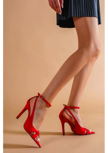 Kadın Bilekten Bağlamalı Sivri Burun Zarif Topuklu Ayakkabı Şık Kombinler Için modelleri