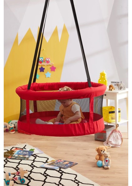 Hareketli Kırmızı Salıncağımız Çocuklar İçin Keyifli Oyun Alanı modelleri