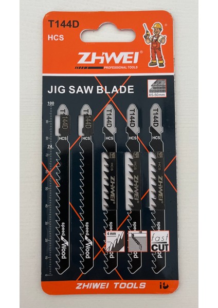 Zhweı Dekopaj Ağzı Testere Bıçak 5'li T144D