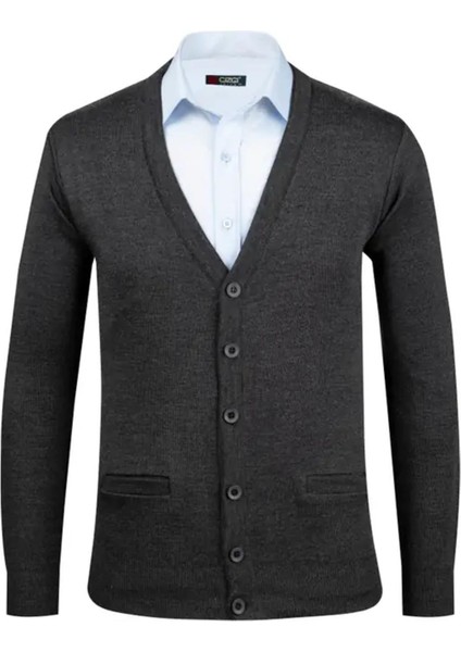 Erkek V Yaka Triko Hırka Düğmeli 4241M BGL-ST04560