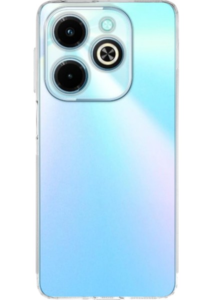 Infinix Hot 40I ile Uyumlu Kapak Kamera Korumalı Süper Silikon Şeffaf Kılıf