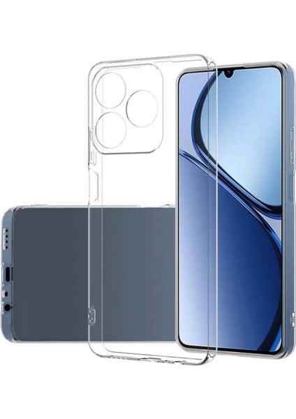 Realme C63 ile Uyumlu Kapak Kamera Korumalı Süper Silikon Şeffaf Kılıf