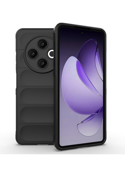 Tecno Spark 30 4g Kılıf Esnek Tpu Oyuklu Arka Yüzey Tasarımlı Nua Etnik Silikon Kapak - Siyah