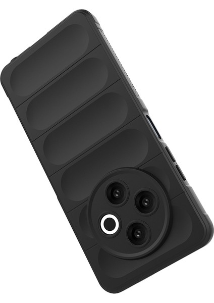 Tecno Spark 30 4g Kılıf Esnek Tpu Oyuklu Arka Yüzey Tasarımlı Nua Etnik Silikon Kapak - Siyah