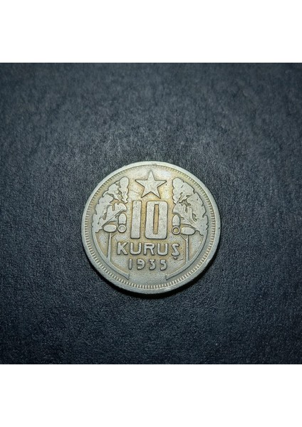 39963681276E895E0E 10 Kuruş 1935 (Rr) Ççt Eski Madeni Para