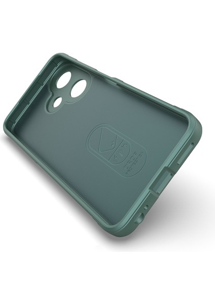 Infinix Hot 30I Kılıf Esnek Tpu Oyuklu Arka Yüzey Tasarımlı Nua Etnik Silikon Kapak - Koyu Yeşil fırsatları