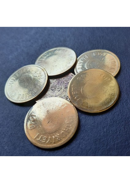 399636812793F3E10A 1948/1949 25 Kuruş 6 Adet Temiz Eski Madeni Para