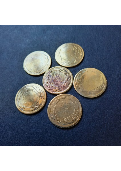 399636812793F3E10A 1948/1949 25 Kuruş 6 Adet Temiz Eski Madeni Para