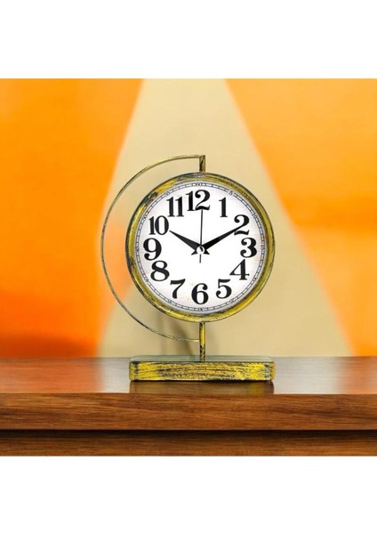 Saatdukkanduvar Home Dan Gold Metal Modern Masa Saati Şık Tasarım
