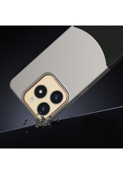 Realme C61 Kılıf Mıknatıslı Nua Duble Kapak - Gri
