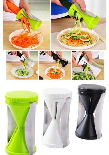 Renkli Spiral Sebze Doğrayıcı, Pratik ve Şık Mutfak Aleti, Metal, Çok Renkli, 250-499 ml