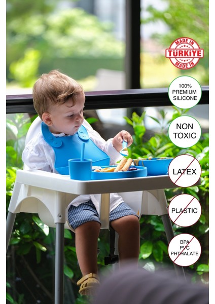 %100 Premıum Silikon 6'lı Mama Seti Vakum Sistemli
