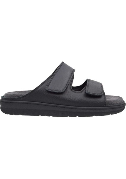 Erkek Hakiki Deri Comfort Ortopedik Terlik 0715-C1 / 2190 Siyah