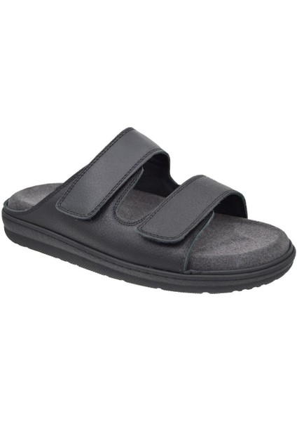 Erkek Hakiki Deri Comfort Ortopedik Terlik 0715-C1 / 2190 Siyah modelleri