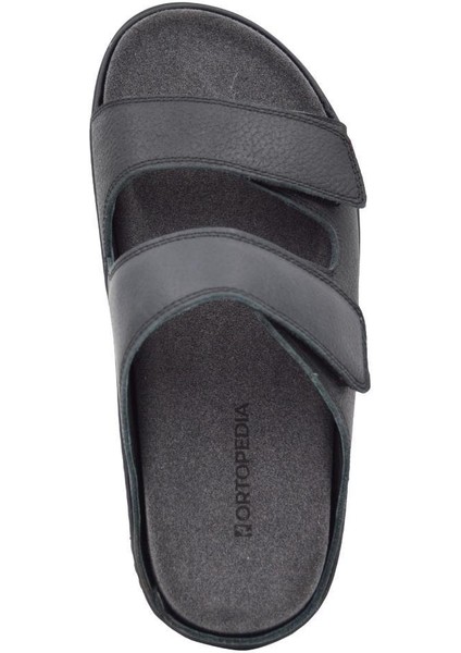 Erkek Hakiki Deri Comfort Ortopedik Terlik 0715-C1 / 2190 Siyah fırsatları