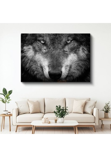 Kararlı Kurt - Hipnotize Eden Bakışlı Yırtıcı Portresi Kanvas Tablo