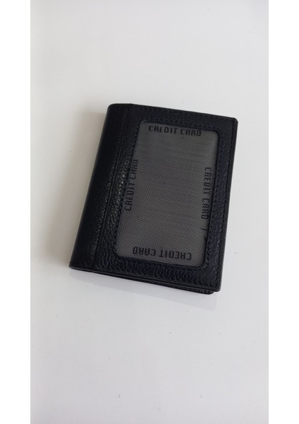 Deri Para ve Kimlik Bölmeli Erkek Kartlık