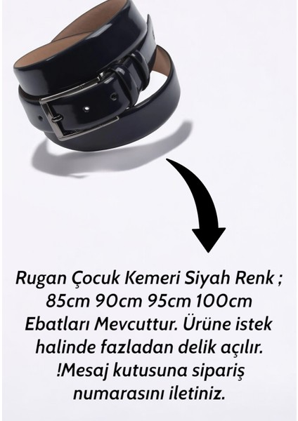 Rugan Çocuk Kemeri Siyah Renk