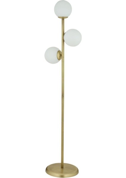 Zambak 3 Lü Eskitme Beyaz Camlı Modern Dekoratif Tasarım Metal Lambader fiyatları
