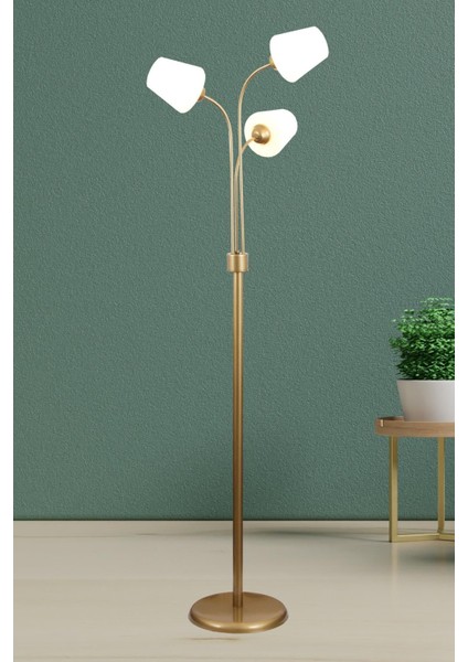 Zambak 3 Lü Eskitme Lambader Ermando cm Modern Oturma Odası, Yatak Odası, Salon Lambader