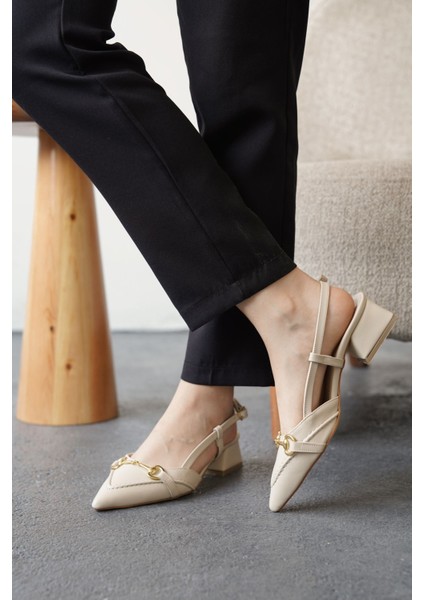 Kadın Goches Kısa Topuklu Ayakkabı - Ten Deri modelleri