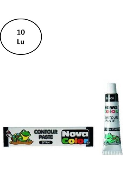 Nova Color Contour Paste (Cam Kontürü) Siyah 10'lu
