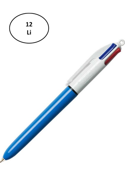 Bic Tükenmez Kalem Mekanizmalı 4 Renk 982866 12'li