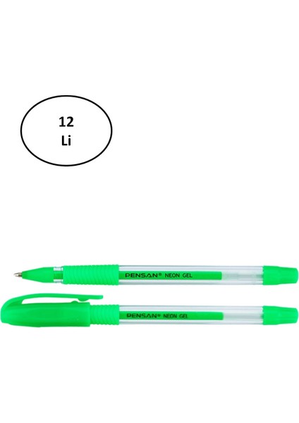 Pensan Neon Jel Kalem Yeşil 1 mm 12'li