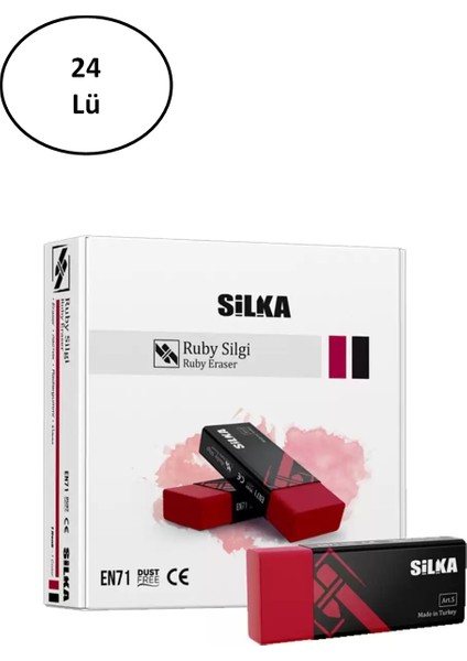 Silka Silgi Ruby Kırmızı 24 Lü Art.58