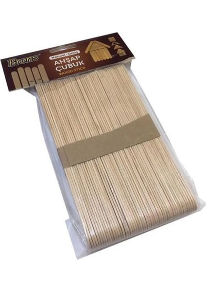 Brons Ahşap Çubuk Naturel Geniş BR-901