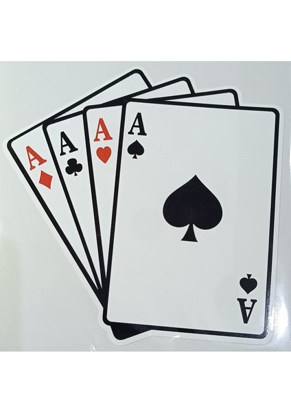 Oto Aksesuar-Play Cards Sticker 12 x 12 cm