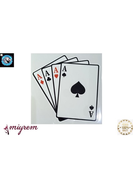 Oto Aksesuar-Play Cards Sticker 12 x 12 cm fiyatları