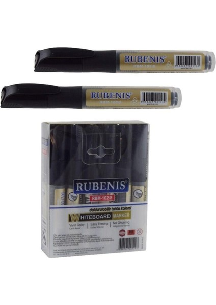 Rubenis Tahta Kalemi Kartuşlu Siyah ( 12 Li Paket) RBM-102/S