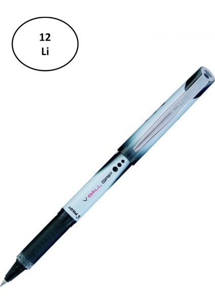 Pilot Kalem V-Ball Grip 0.5 Siyah 12'li