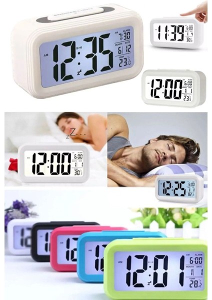 Dijital Akıllı Çalar Saat Elektronik Saat Masası Dijital Yatak Odası Çalışma Odası