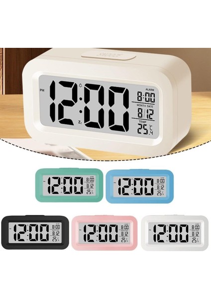 Dijital Masa Üstü Çalar Saat Alarm Termometre 14 x 5 cm Dekoratif Tasarım
