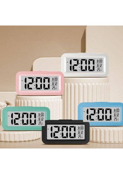 Dijital Masa Üstü Çalar Saat Alarm Termometre 14 x 5 cm Dekoratif Tasarım modelleri