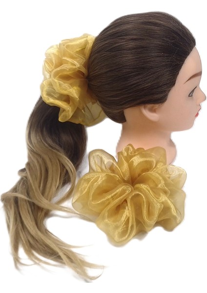 Büyük Organze Scrunchie - Yumuşak Dokulu Saç Tokası fiyatları
