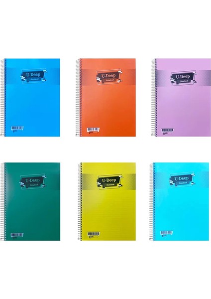 A4 Spiralli Plastik Kapak Ekstra 40YP. Defter Kareli 250 Mikron