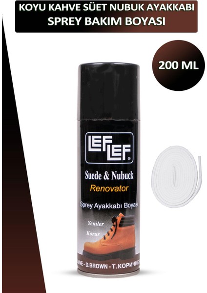 Bağcık + Nuri Leflef Süet Nubuk Ayakkabı Sprey Bakım Boyası 200 ml Set