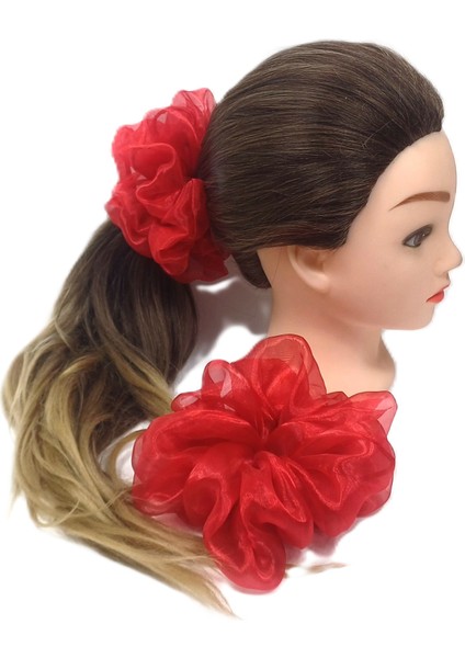Büyük Organze Scrunchie - Yumuşak Dokulu Saç Tokası fiyatları