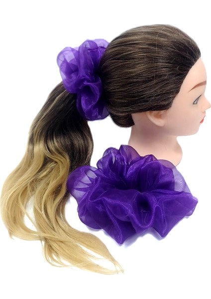 Büyük Organze Scrunchie - Yumuşak Dokulu Saç Tokası fiyatları