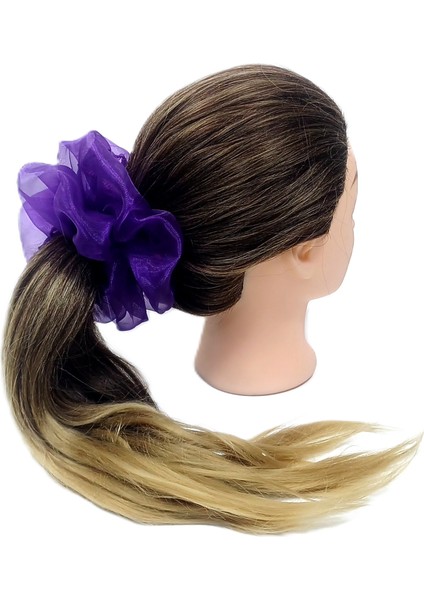 Büyük Organze Scrunchie - Yumuşak Dokulu Saç Tokası